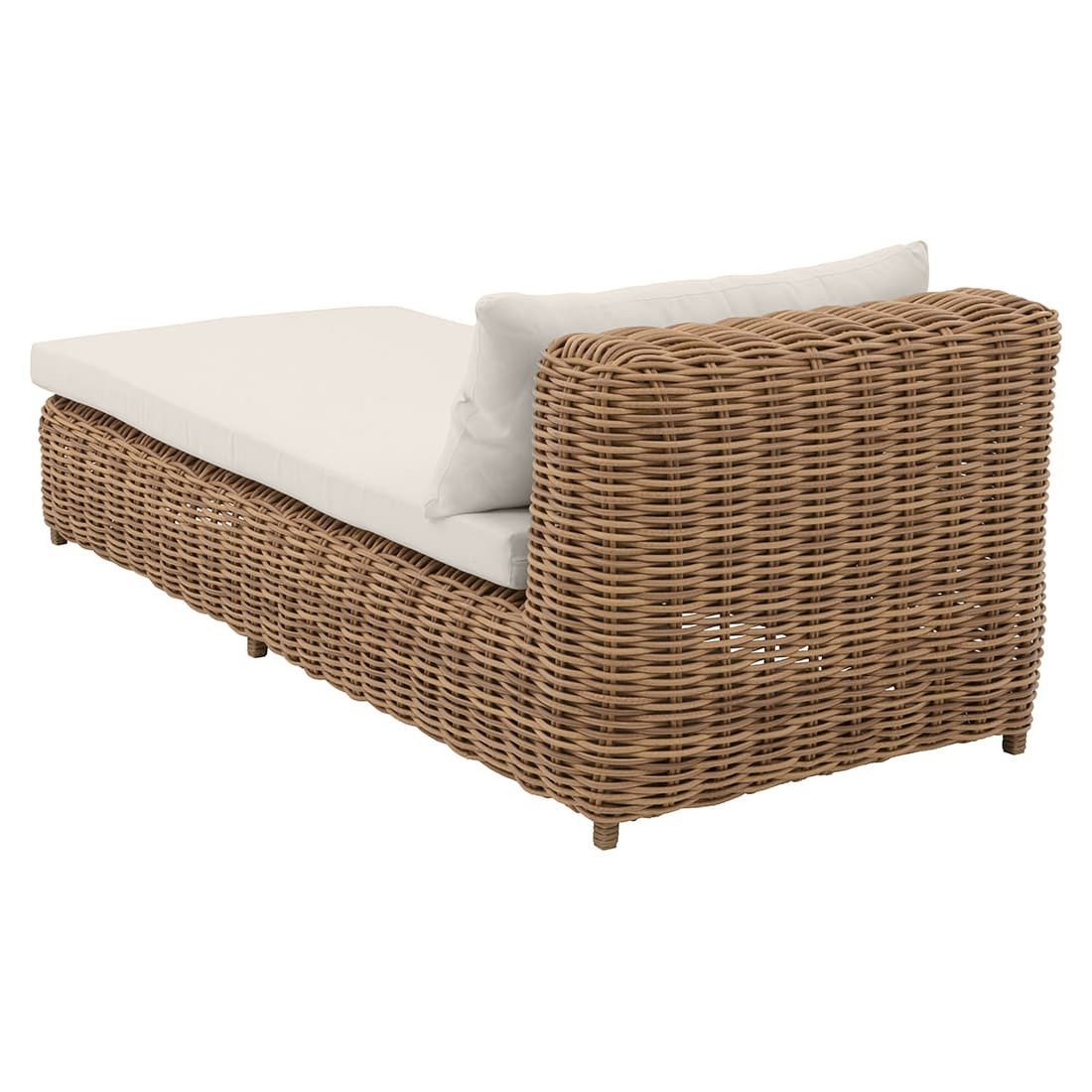 Komfort-liggestol Versailles polyrotting flettverk 90x202 cm nærbilde pute