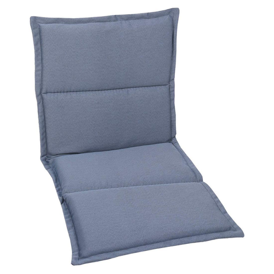 Lavrygg stolpute 46x98 cm polyester blå - GO-DE forfra
