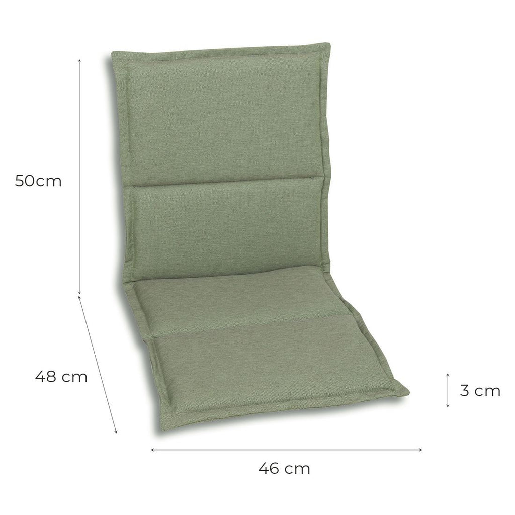 Lavrygg stolpute 46x98 cm polyester grønn bakside
