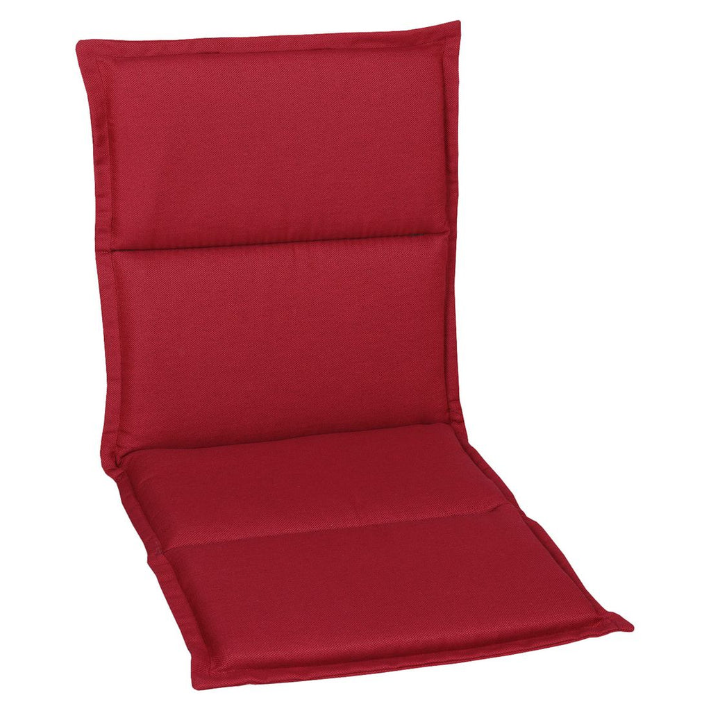 Lavrygg stolpute 46x98 cm polyester rød - GO-DE forfra