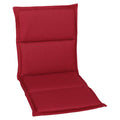Lavrygg stolpute 46x98 cm polyester rød - GO-DE forfra