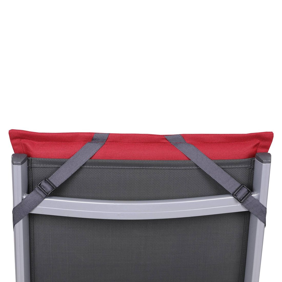 Lavrygg stolpute 46x98 cm polyester rød - GO-DE detalj av stoff