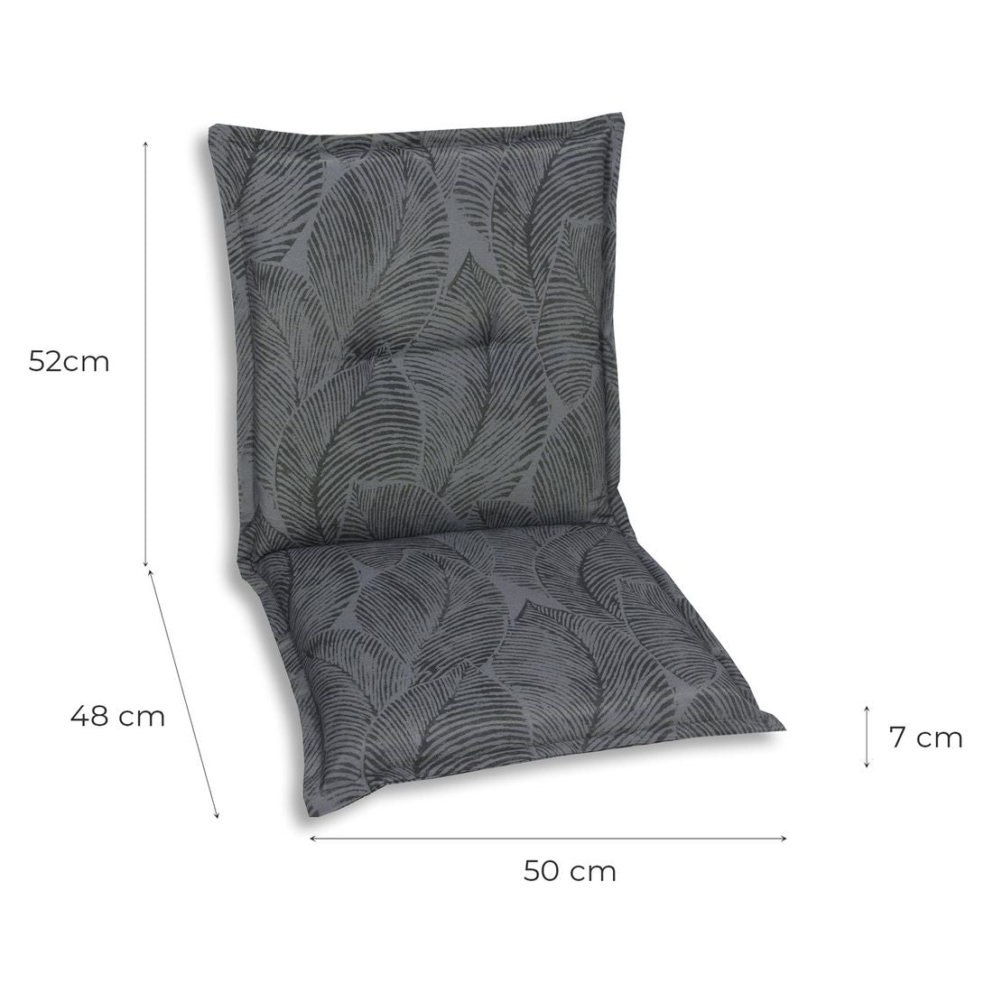 Lavrygg stolpute 50x100 cm blandingsstoff antrasitt - GO-DE bakside