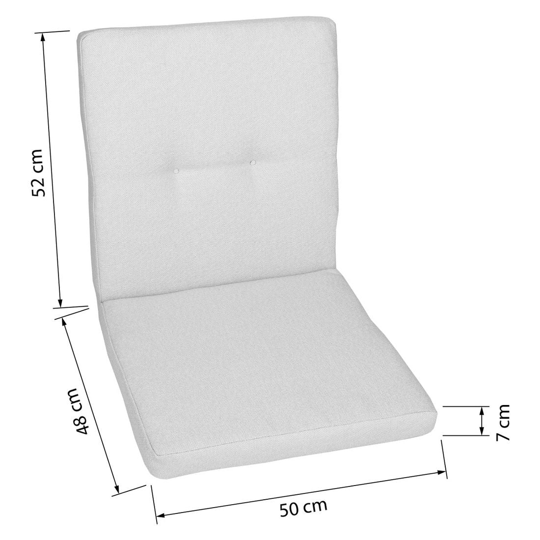 Lavrygg stolpute 50x100 cm olefin taupe bakside