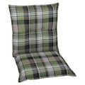 Lavrygg stolpute 50x100 cm polyester grønn rute forfra