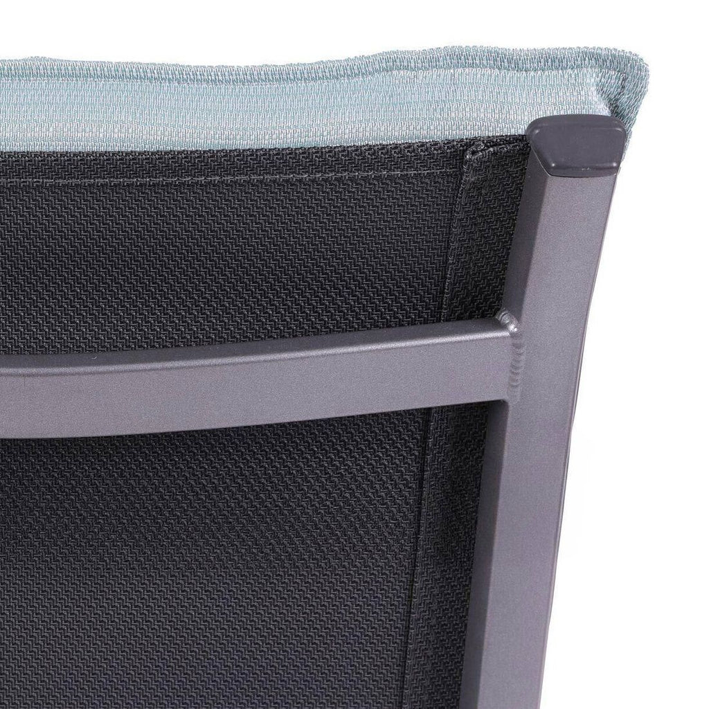 Detalj av stoff på Lavrygg stolpute 50x100 cm polyester turkis - GO-DE