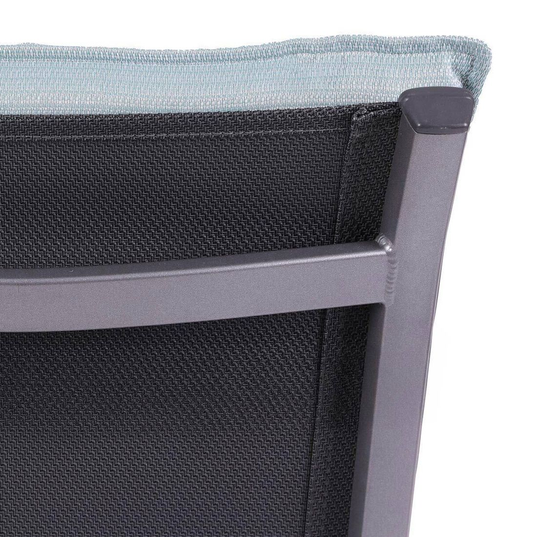 Detalj av stoff på Lavrygg stolpute 50x100 cm polyester turkis - GO-DE