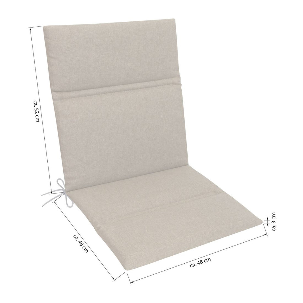 Lavrygg stolpute Basic 48x100 cm natur bakside