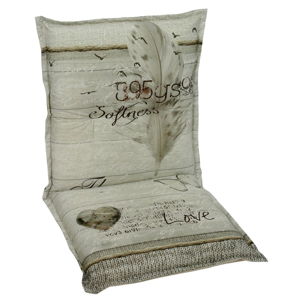 Lavrygg stolpute bomull beige 50x100 cm - GO-DE forfra