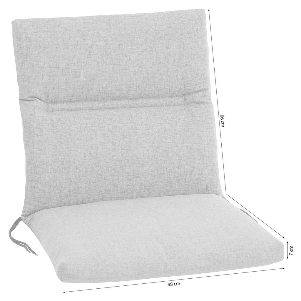 Lavrygg stolpute Comfort 48x96 cm grå blandingsstoff bakside