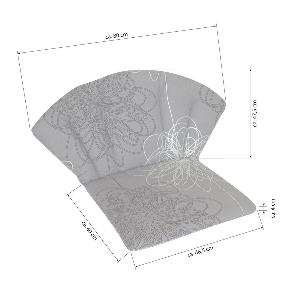 Bakside av Lavrygg stolpute Elegance 48,5x87,5 cm antrasitt bomull
