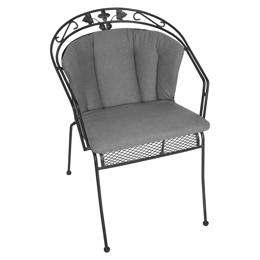 Lavrygg stolpute Elegance 48,5x87,5 cm grå polypropylen montert på stol