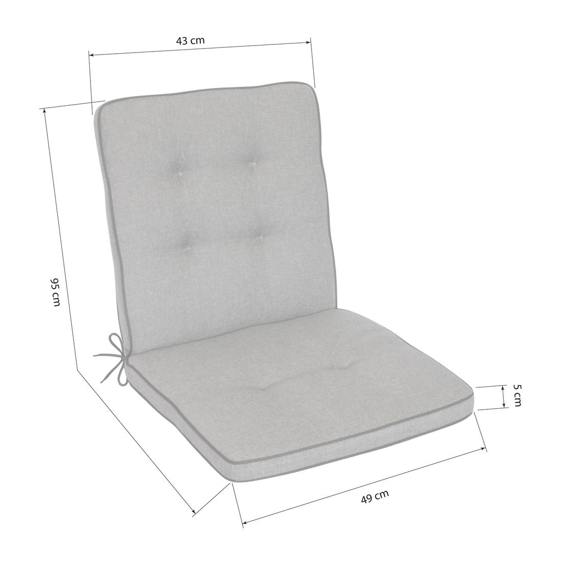 Lavrygg stolpute Excelsior 43x95 cm rosa blandingsstoff bakside