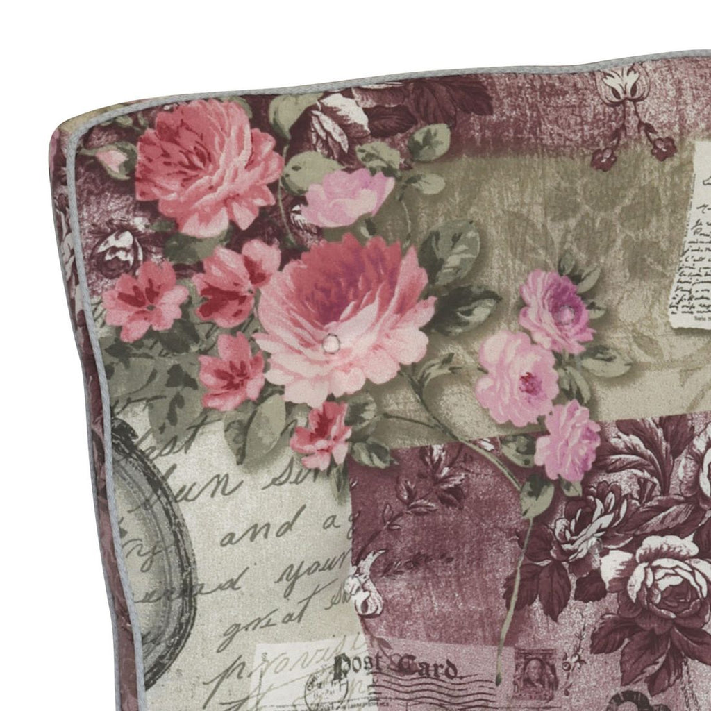 Lavrygg stolpute Excelsior 43x95 cm rosa blandingsstoff montert på stol
