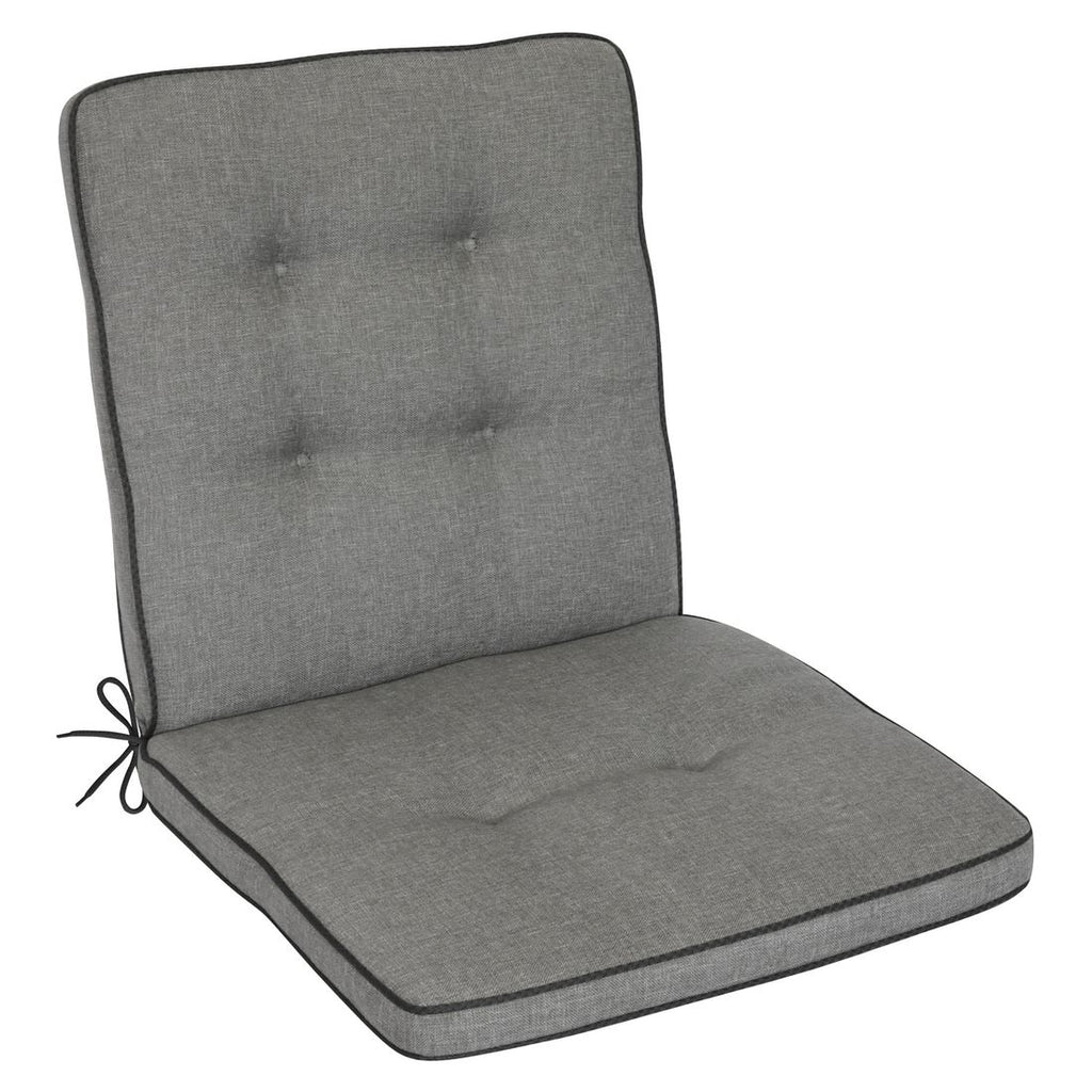 Lavrygg stolpute Excelsior 43x95 cm grå kunstfiber forfra