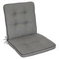 Lavrygg stolpute Excelsior 43x95 cm grå kunstfiber forfra