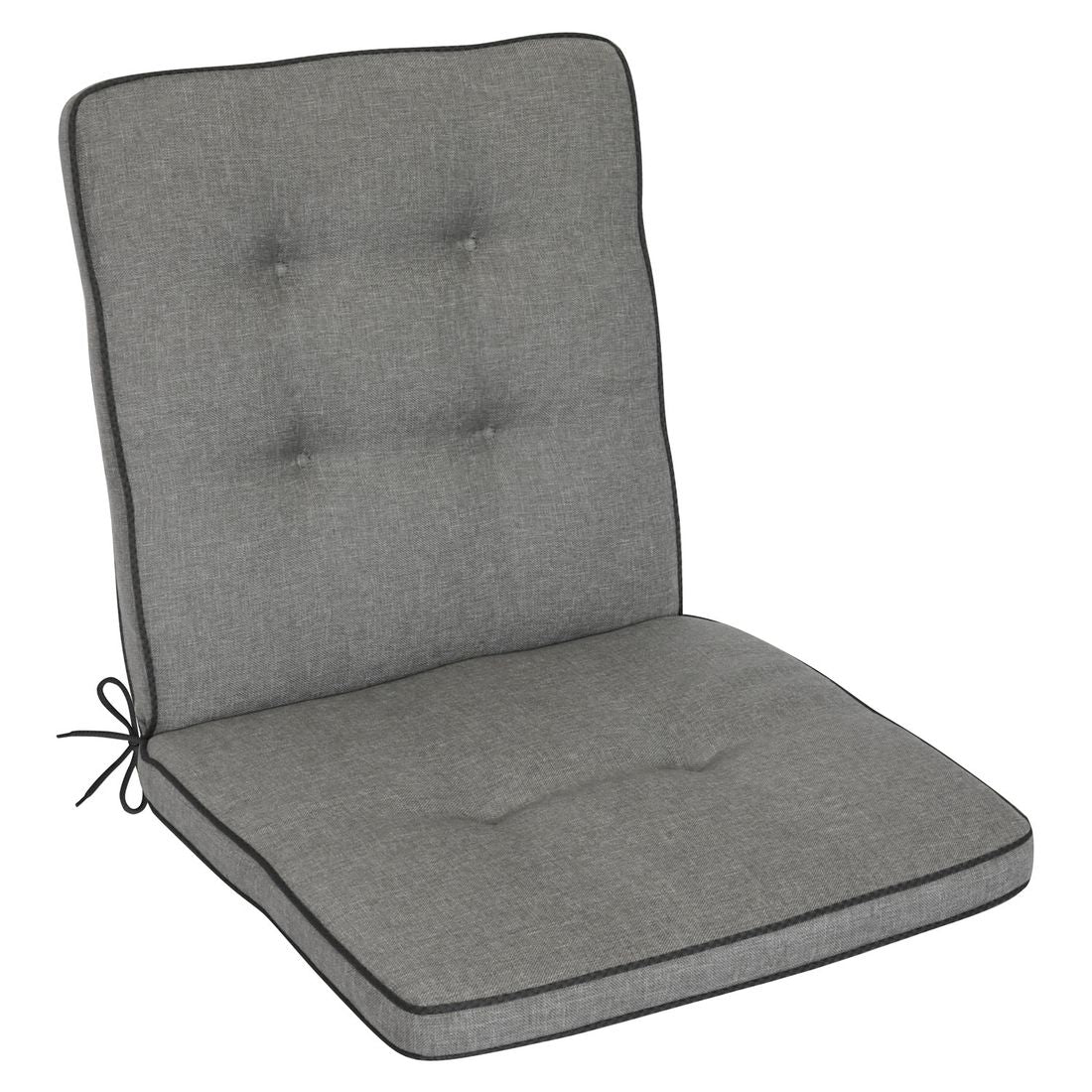Lavrygg stolpute Excelsior 43x95 cm grå kunstfiber forfra