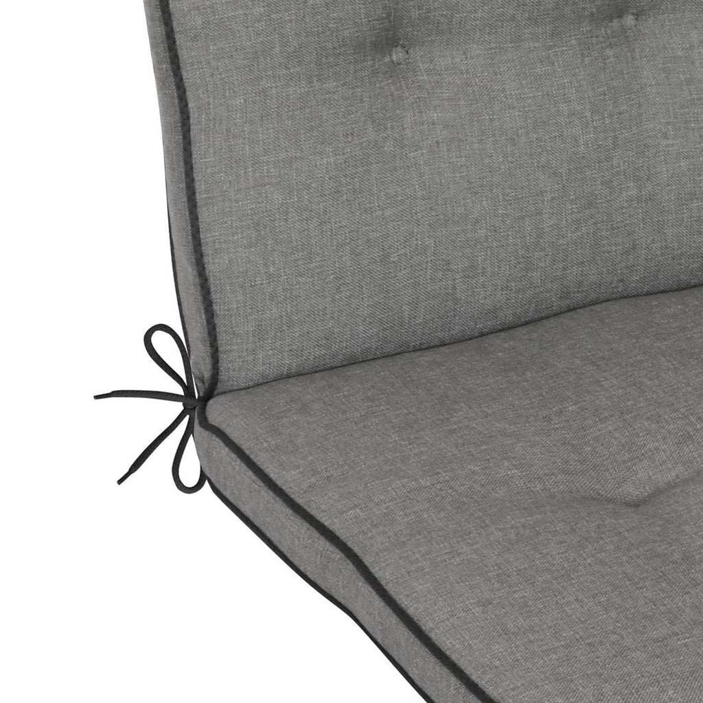 Lavrygg stolpute Excelsior 43x95 cm grå kunstfiber nærbilde polstring