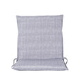 Lavrygg stolpute Pandora 50x95 cm polyester gråblå forfra