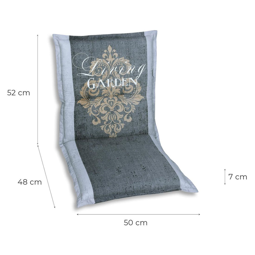 Lavrygg stolpute polyester antrasitt 50x100 cm - GO-DE bakside