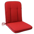 Lavrygg stolpute Romeo 40x90 cm olefin rød forfra