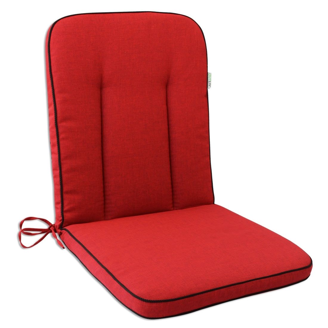Lavrygg stolpute Romeo 40x90 cm olefin rød forfra