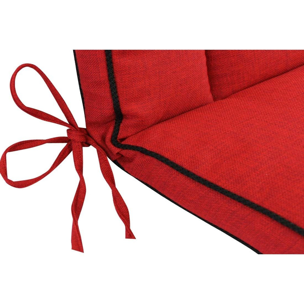 Lavrygg stolpute Romeo 40x90 cm olefin rød bakside