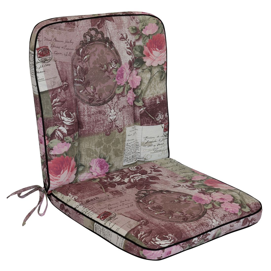 Lavrygg stolpute Romeo blandingsstoff 40x90 cm forfra