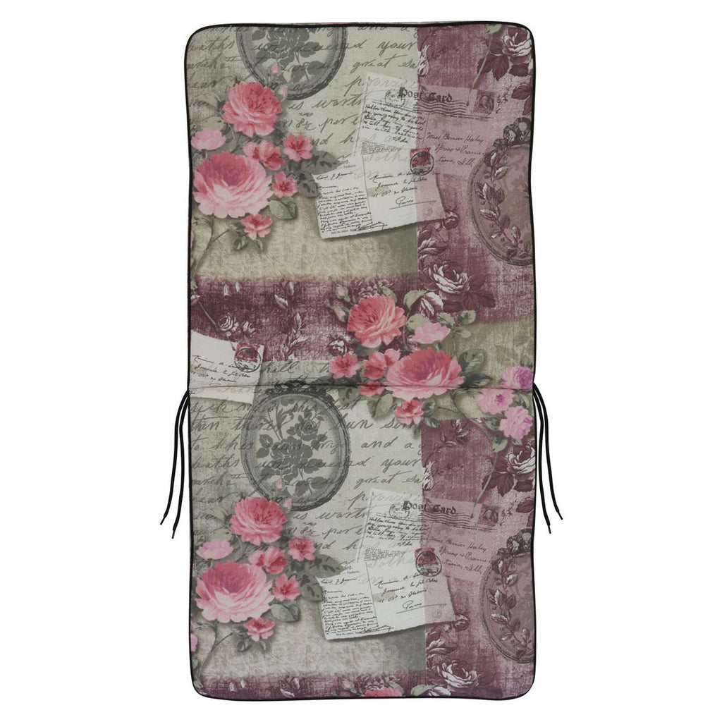 Lavrygg stolpute Savoy 50x101 cm rosa detalj av stoff