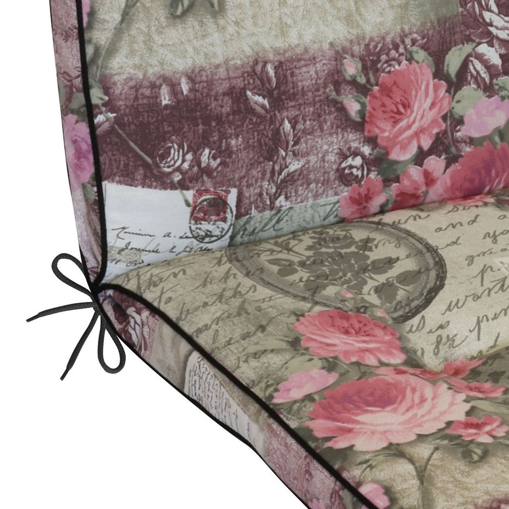 Lavrygg stolpute Savoy 50x101 cm rosa nærbilde av polstring