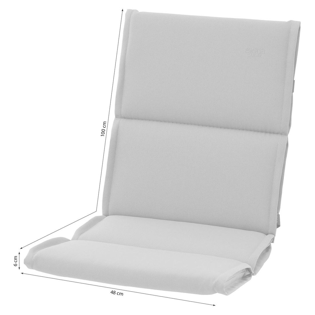 Bakside av Lavrygg stolpute Stella 46x96 cm ecru