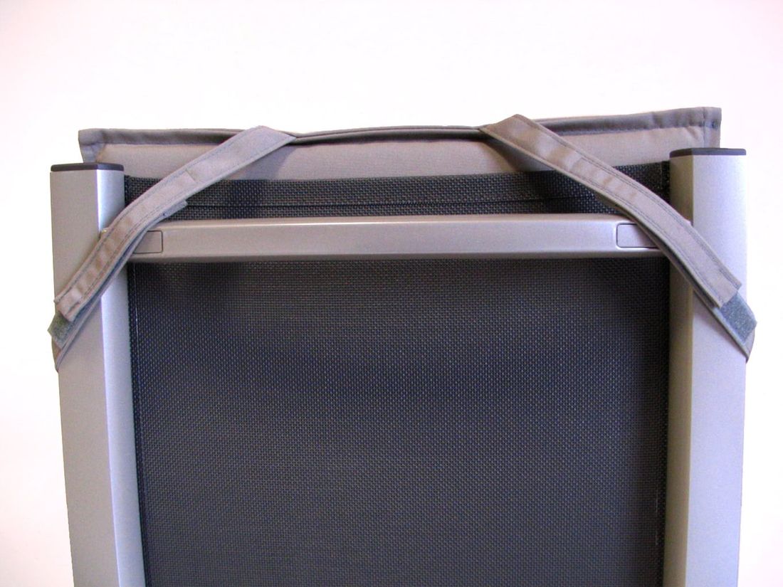 Nærbilde av materiale på Lavrygg stolpute Vario polyakryl 50x100 cm