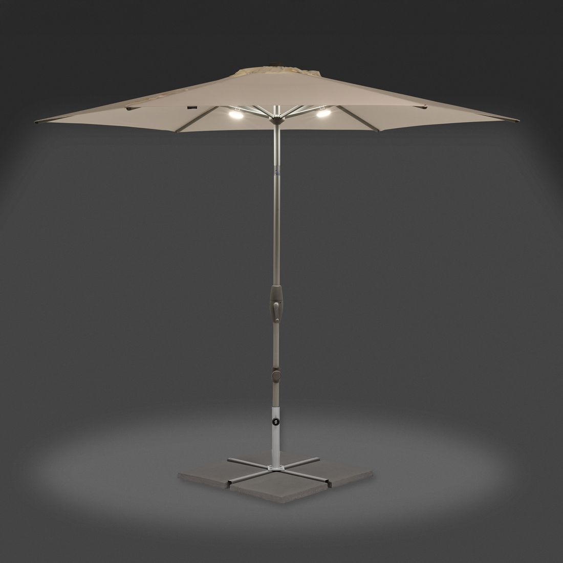 LED-parasollbelysning Ambience 2-pakning - Suncomfort med fleksible gummibånd