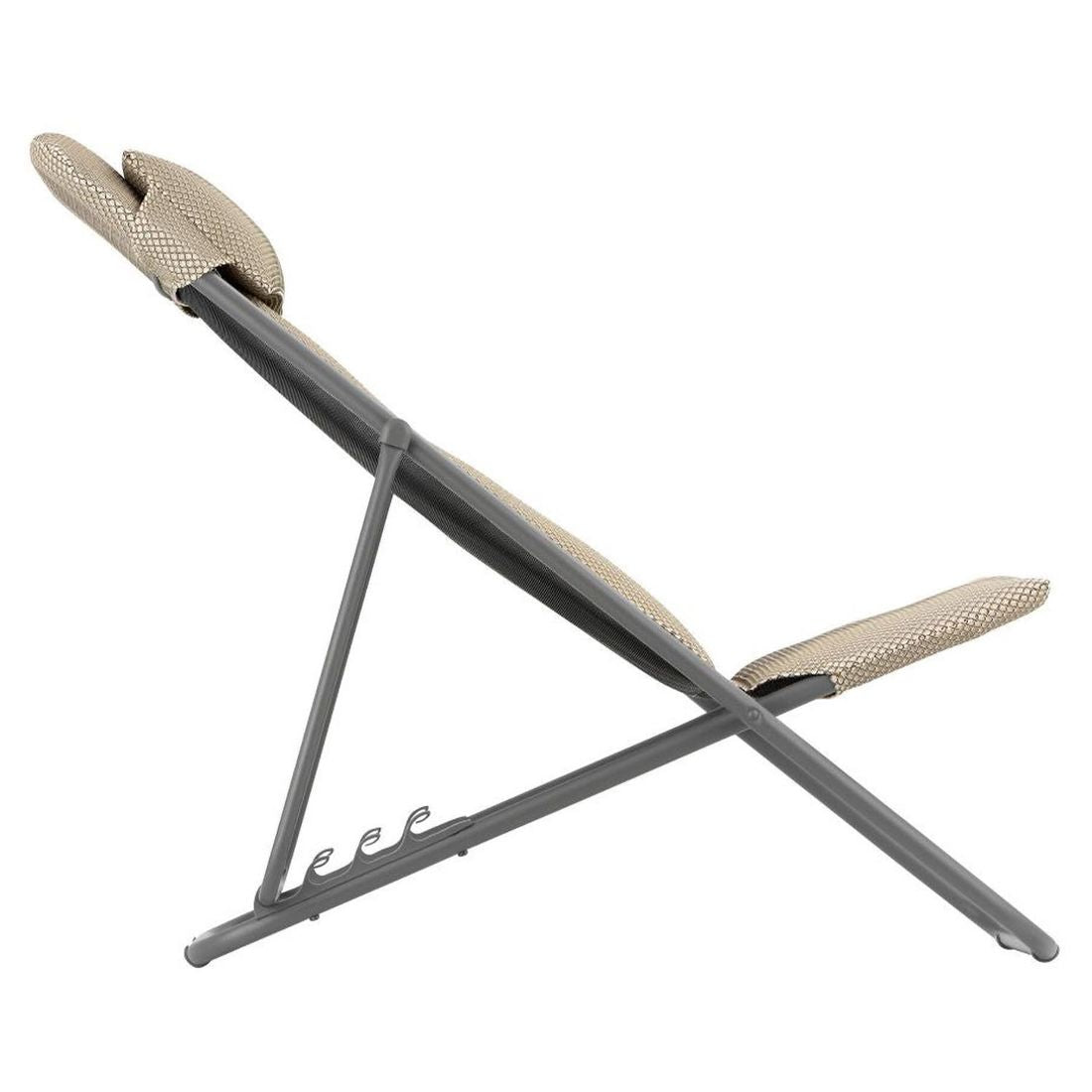 Liggestol Maxi Transat+ sammenleggbar stål/utestoff 62 cm slått sammen