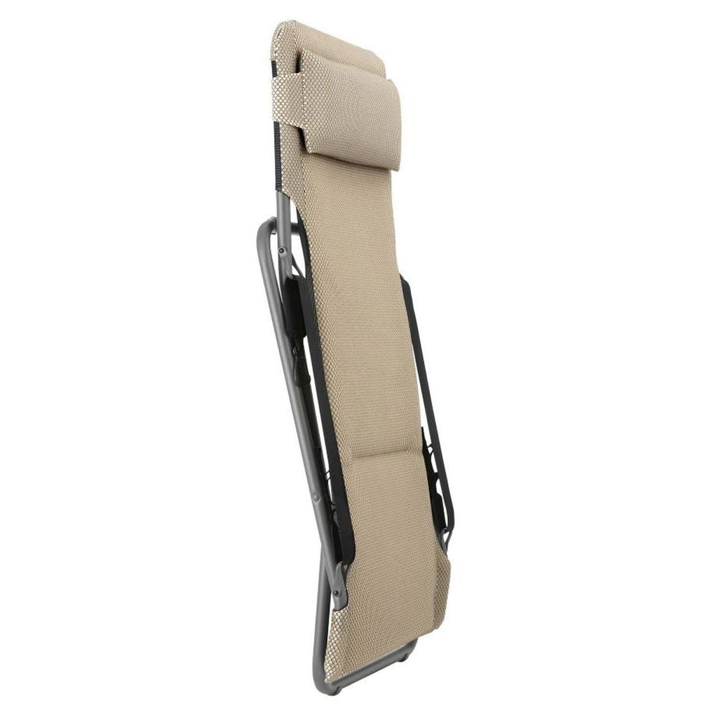 Liggestol Transabed sammenleggbar stål/utestoff moka 67 cm sideprofil