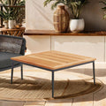 Loungebord 7005 89x89 cm aluminium og teak forside