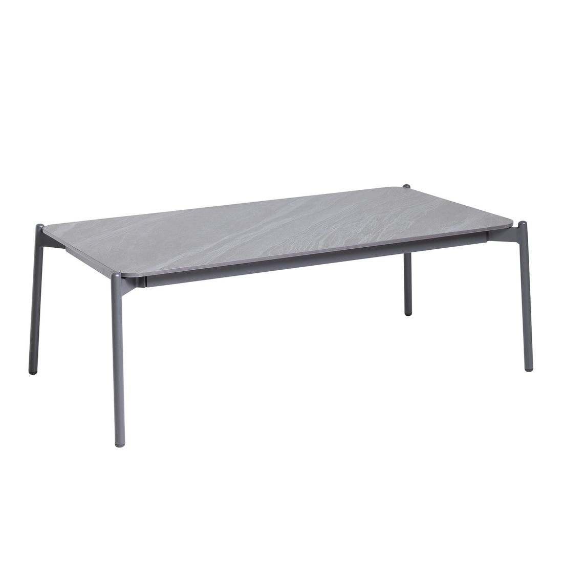 Loungebord 7013 125x64 cm aluminium og keramikk bakside