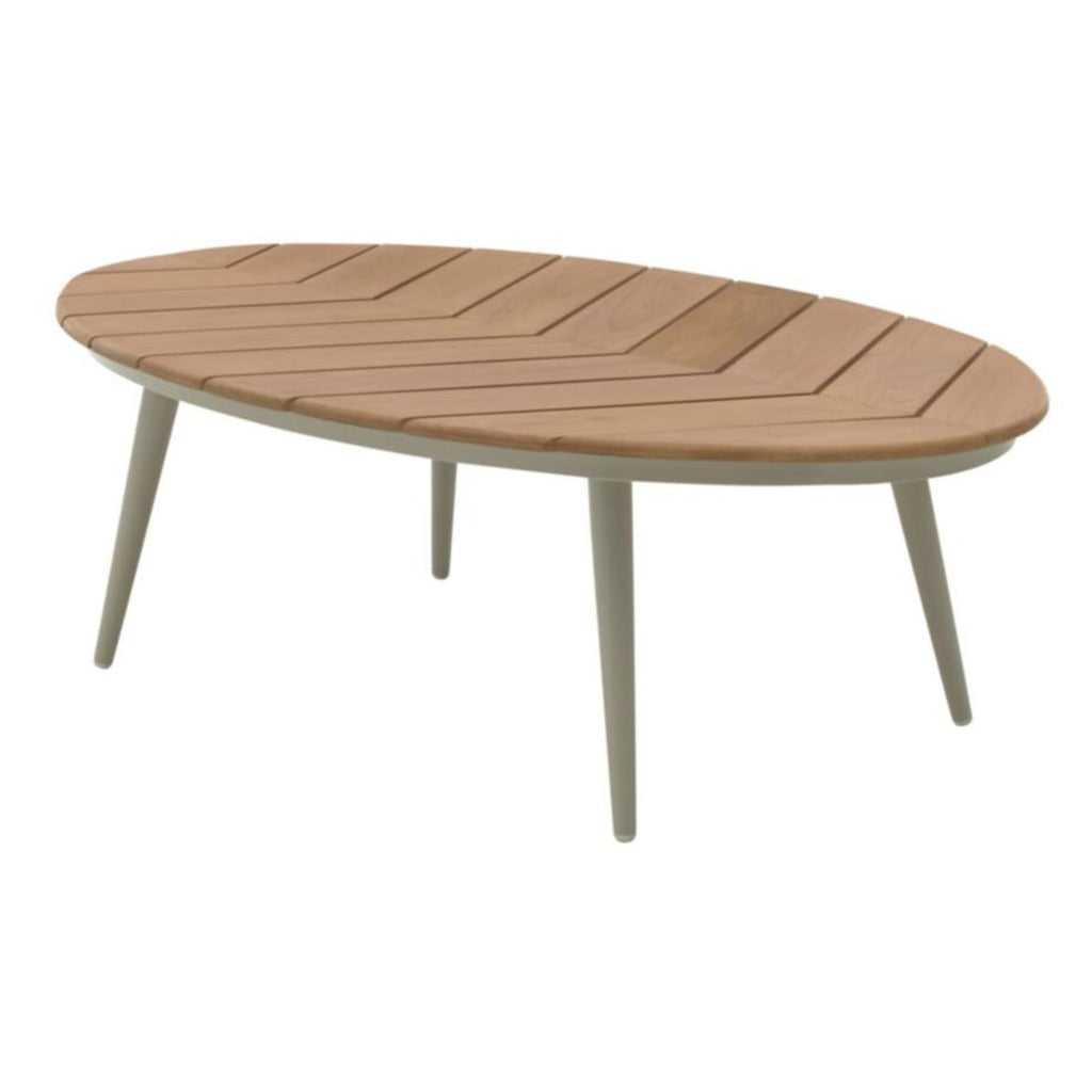 Loungebord 7015 110x69 cm aluminium/teak bakside