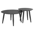 Loungebord Alex 2-delt aluminium grå - OUTLIV forfra