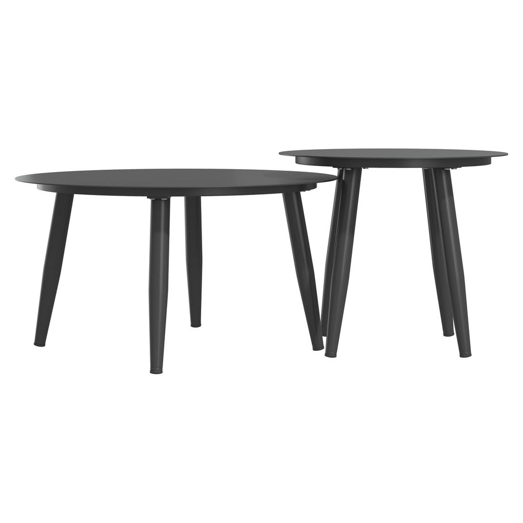 Nærbilde av bordplate på Loungebord Alex 2-delt aluminium grå - OUTLIV