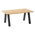 Loungebord Ambassador 120x70 cm rustfritt stål/teak forfra