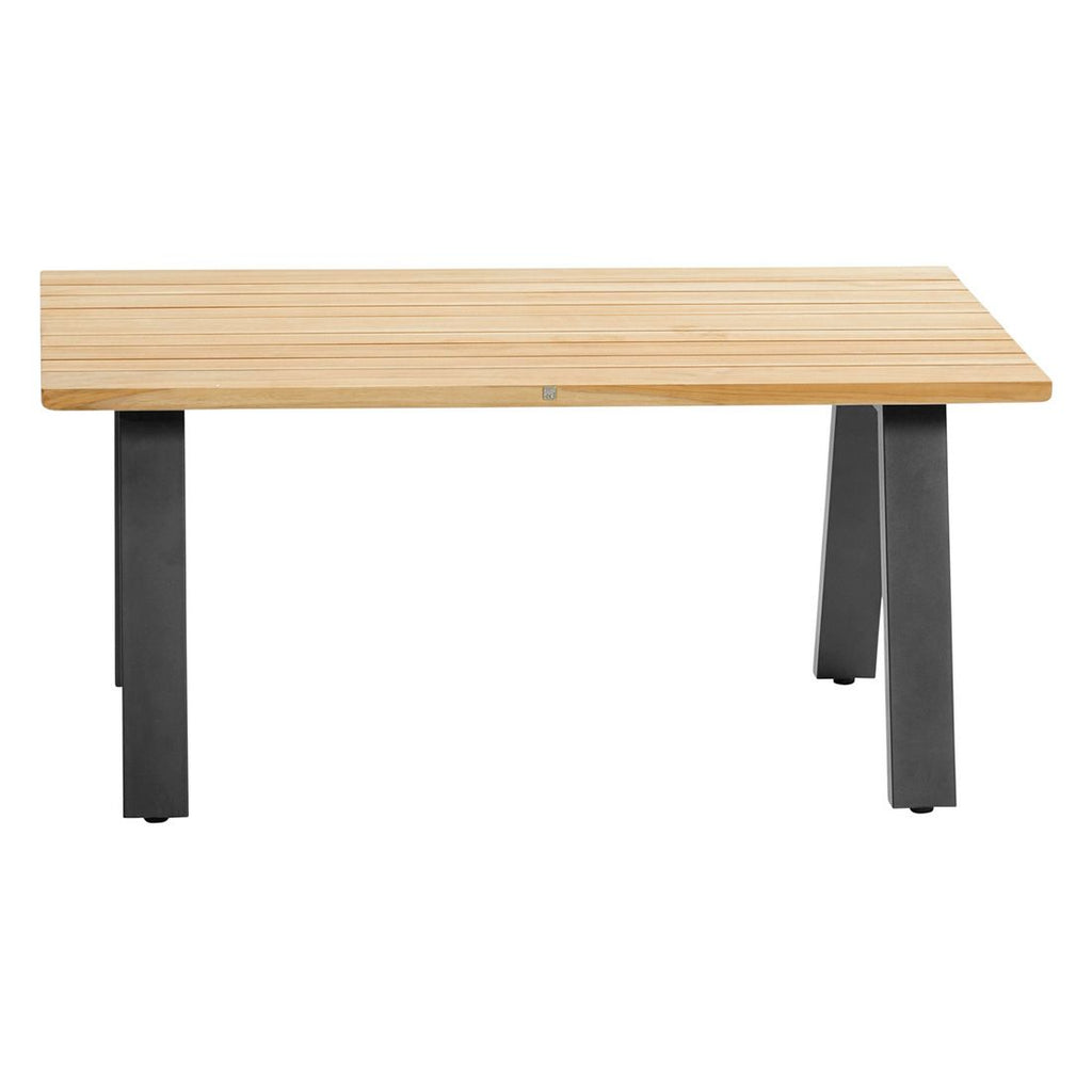 Loungebord Ambassador 120x70 cm rustfritt stål/teak bakside