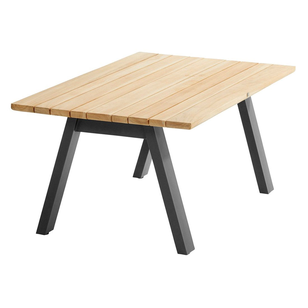 Montert Loungebord Ambassador 120x70 cm rustfritt stål/teak i hage