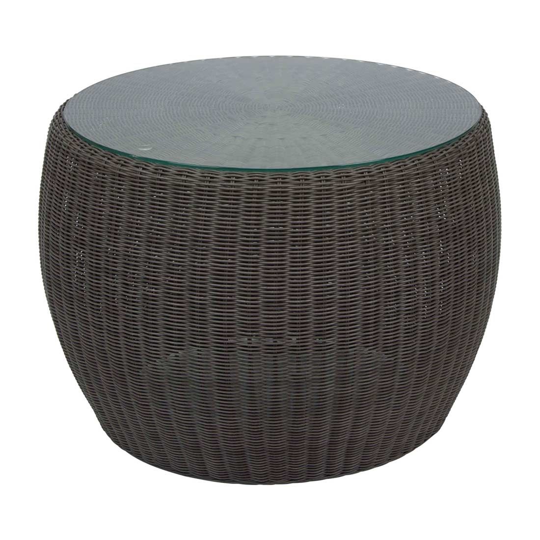 Loungebord Anny Ø58 cm polyrotting/glass - Stern forfra
