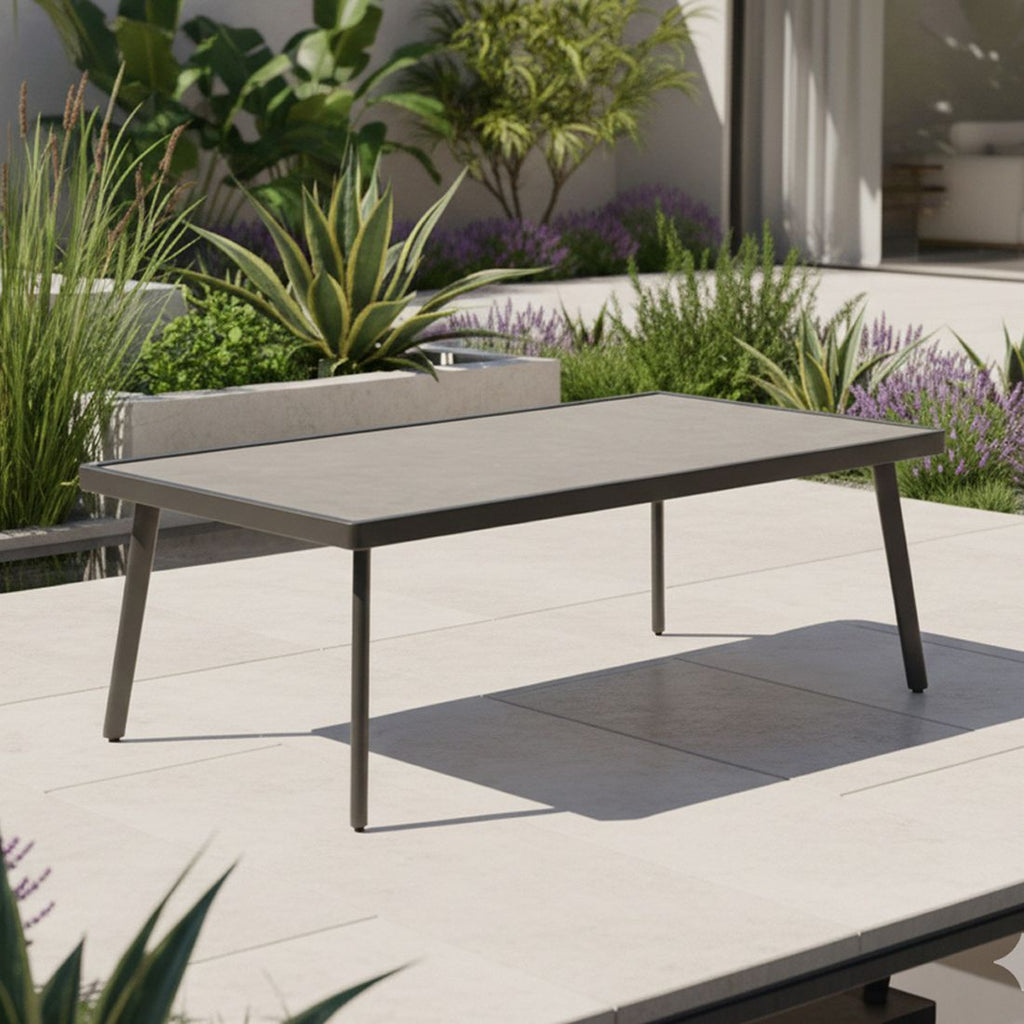 Loungebord Avento 120x65 cm aluminium/keramikk forfra
