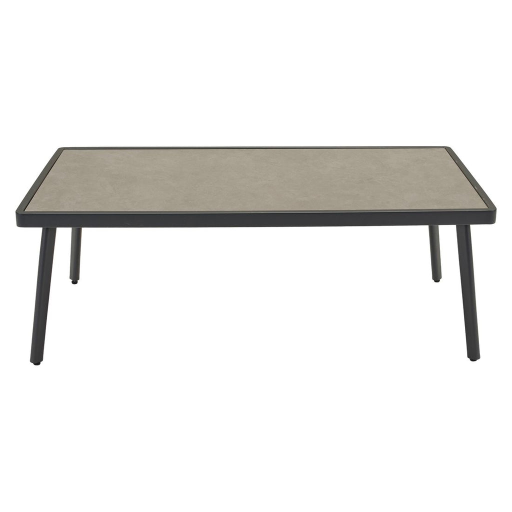 Montert Loungebord Avento 120x65 cm aluminium/keramikk i hage