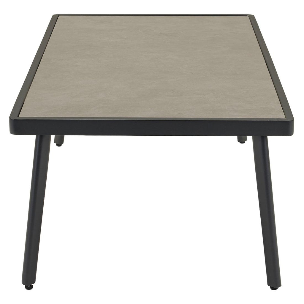 Nærbilde av materialer på Loungebord Avento 120x65 cm aluminium/keramikk