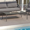 Loungebord Bari 120x70cm aluminium/keramikk forfra