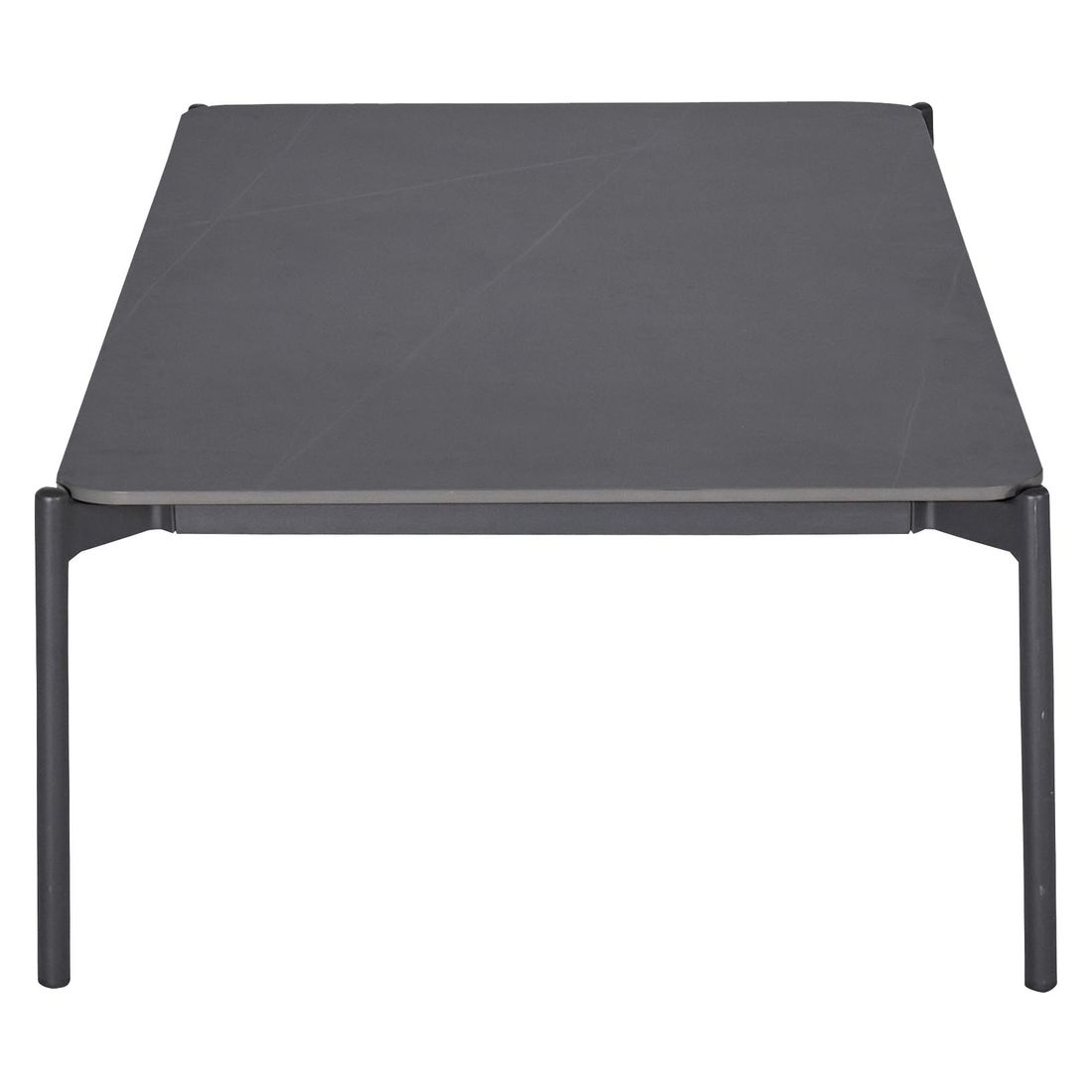 Loungebord Bari 120x70cm aluminium/keramikk montert på terrasse