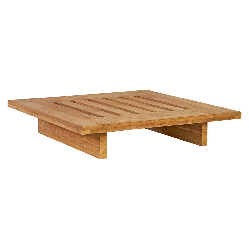 Loungebord Brite resirkulert teak 100x100 cm forfra